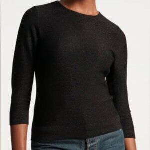 EUC! Frances Valentine Rachel Knit Top Black Metallic Size 1X